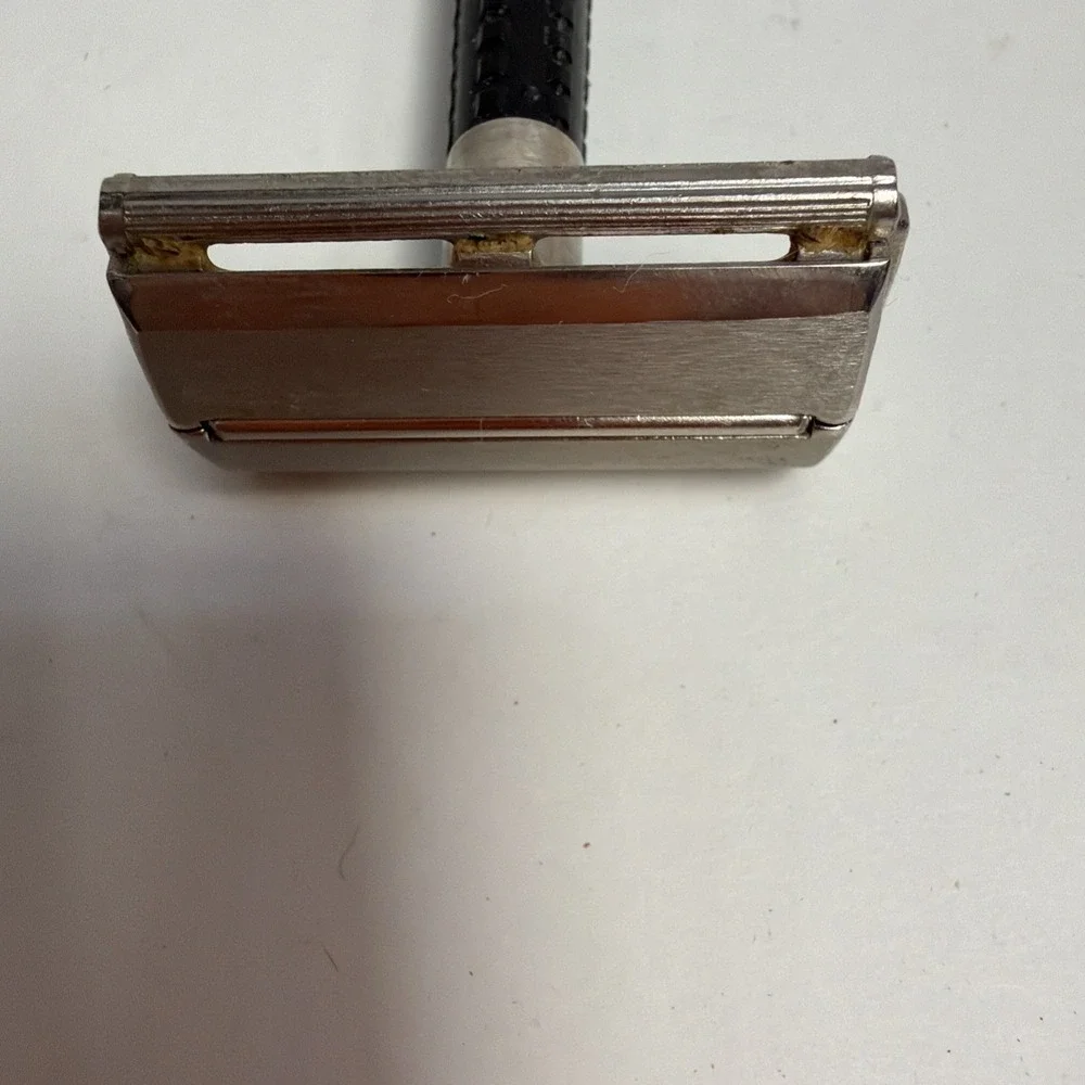 Rare 1965 Schick Krona TTO Safety Razor Set - Early Metal Tip‎ - Original Case